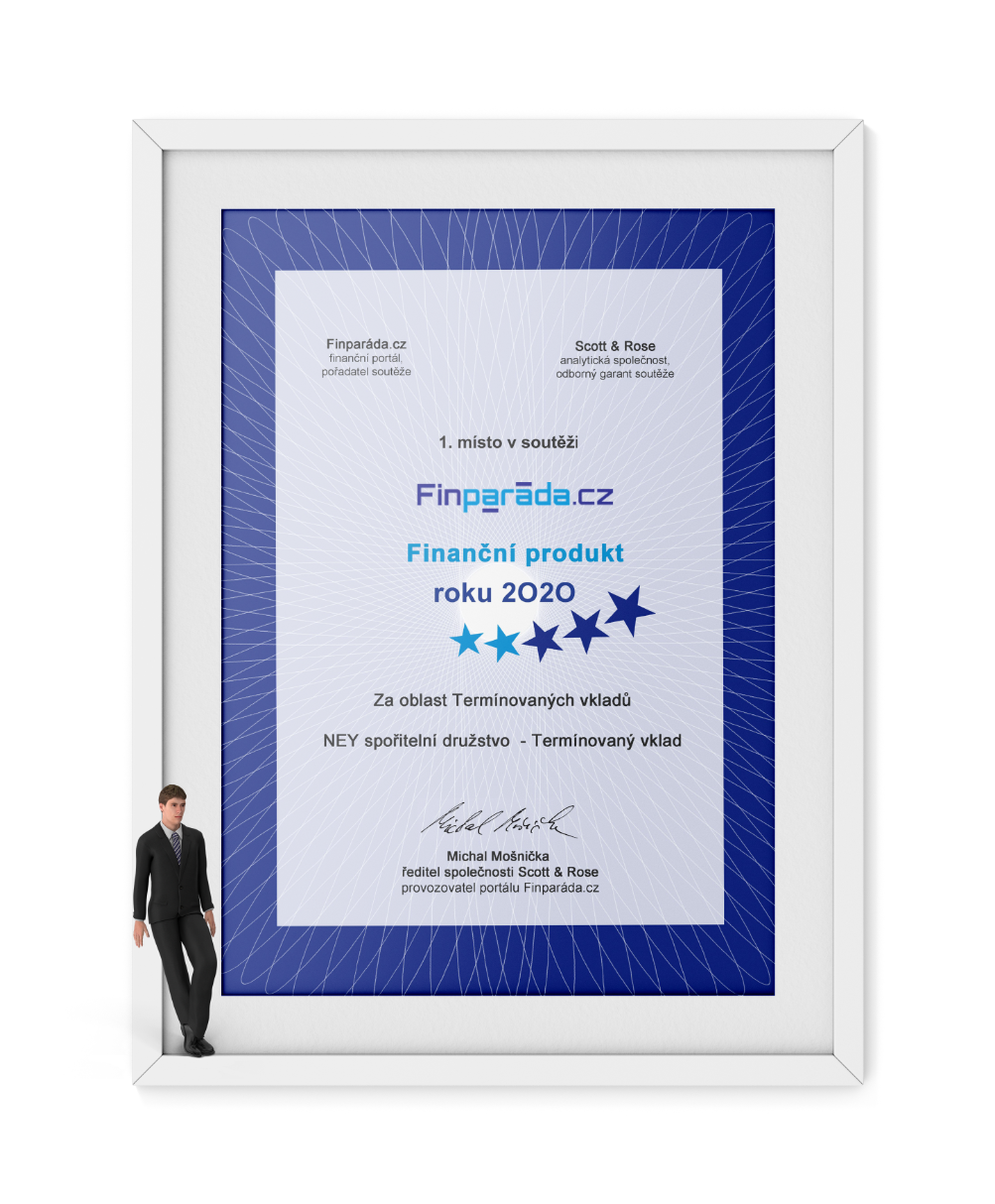 Certifikát Finparáda - Finanční produkt roku 2020